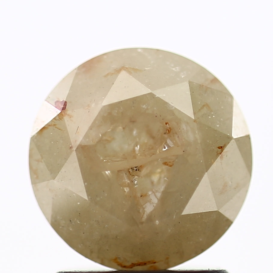 1.57 Carat Yellow Rustic Round Cut Natural Loose Diamond